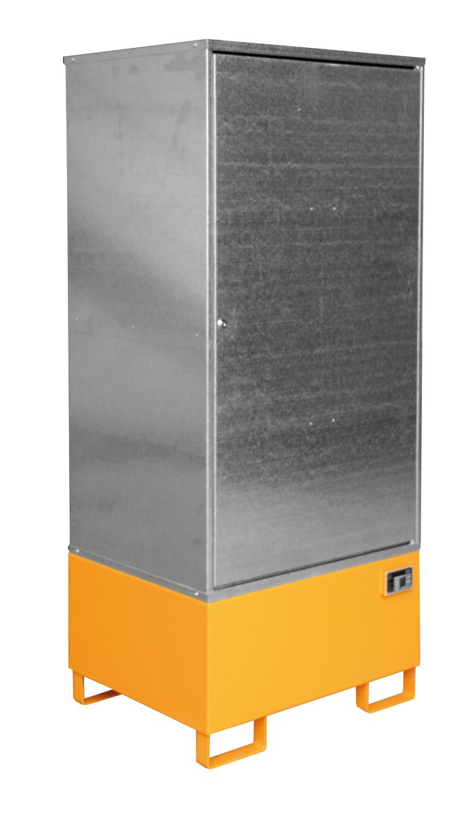 15092-gelb_1 Gefahrstoff-Schrank GS-1 gelborange für 1x 200l-Fass