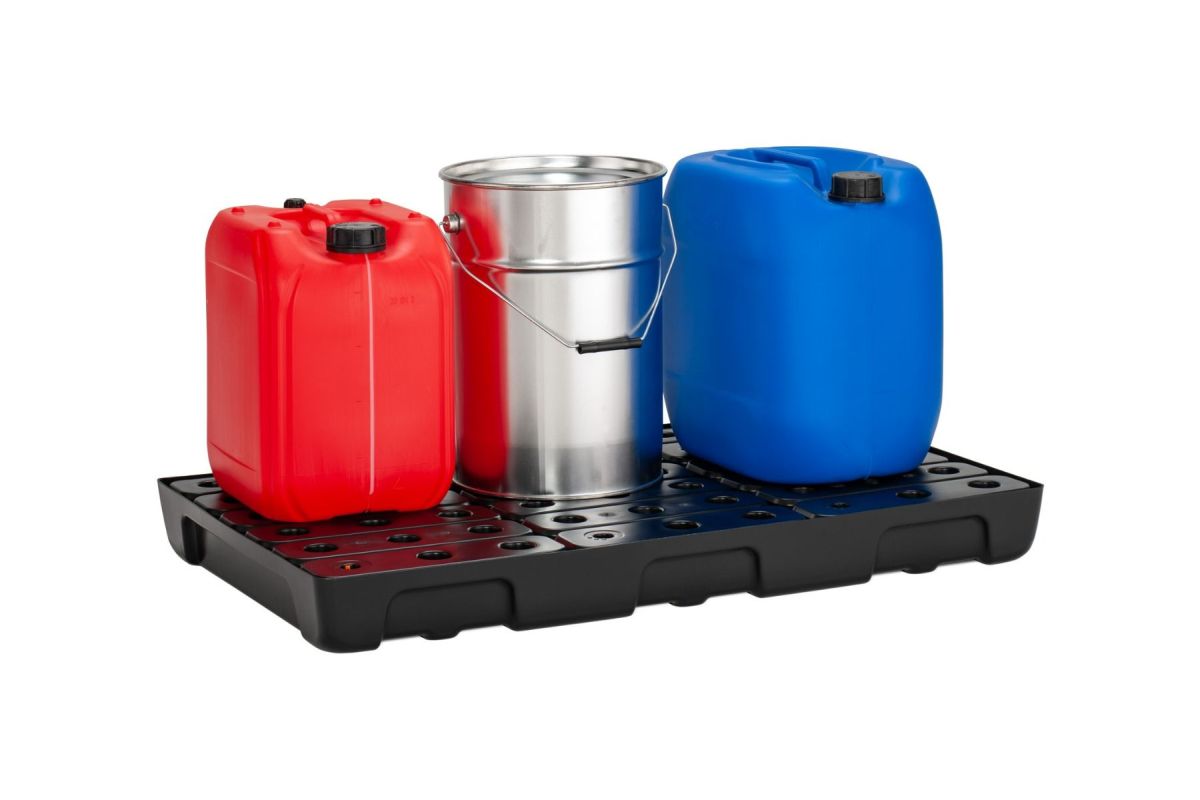 711734_1 PE-Regalauffangwanne 1000 x 600 mit Rost für Regale mit Breite 1000 mm, Tiefe 600 mm