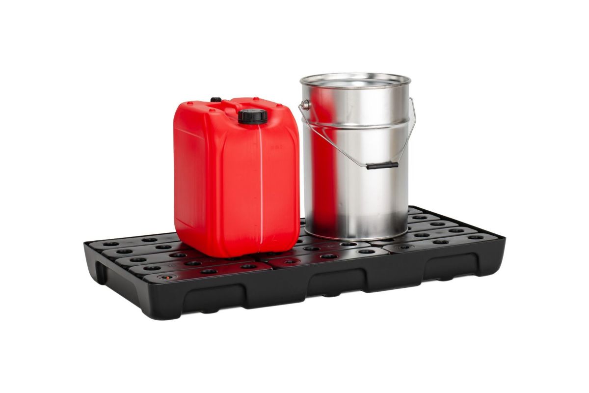 711732_1 PE-Regalauffangwanne 1000 x 500 mit Rost für Regale mit Breite 1000 mm, Tiefe 500 mm