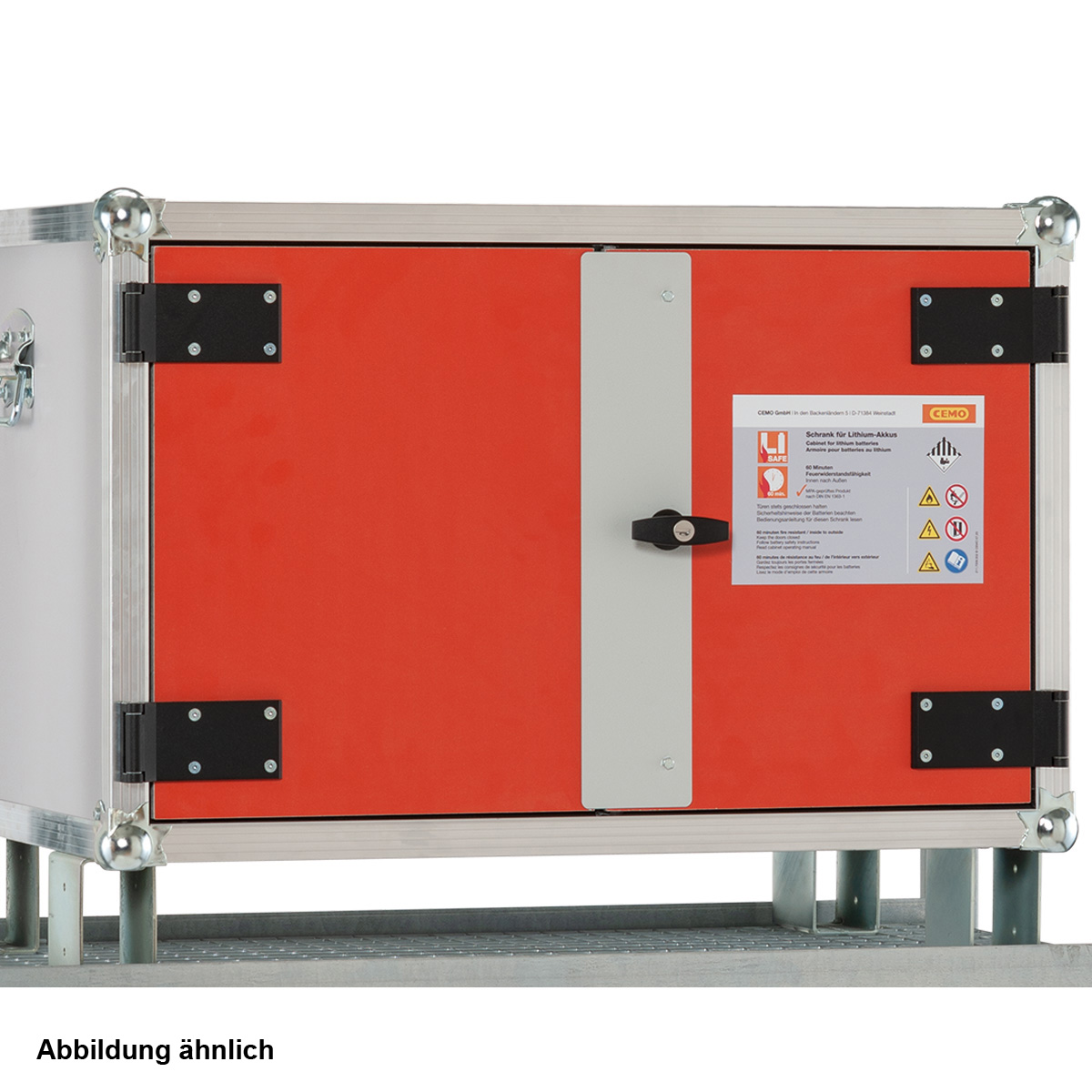 711895_1 Li-SAFE Akku-Ladeschrank 8/5 lockEX Premium, 1-ph, mit Rauchmelder, Steckdose, Lüftung, Füßen