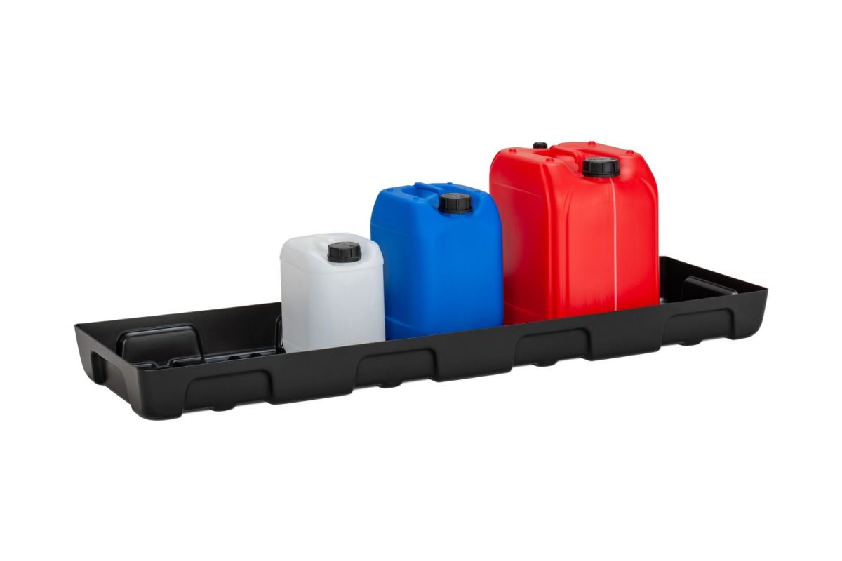 711735_1 PE-Regalauffangwanne 1300 x 400 für Regale mit Breite 1300 mm, Tiefe 400 mm