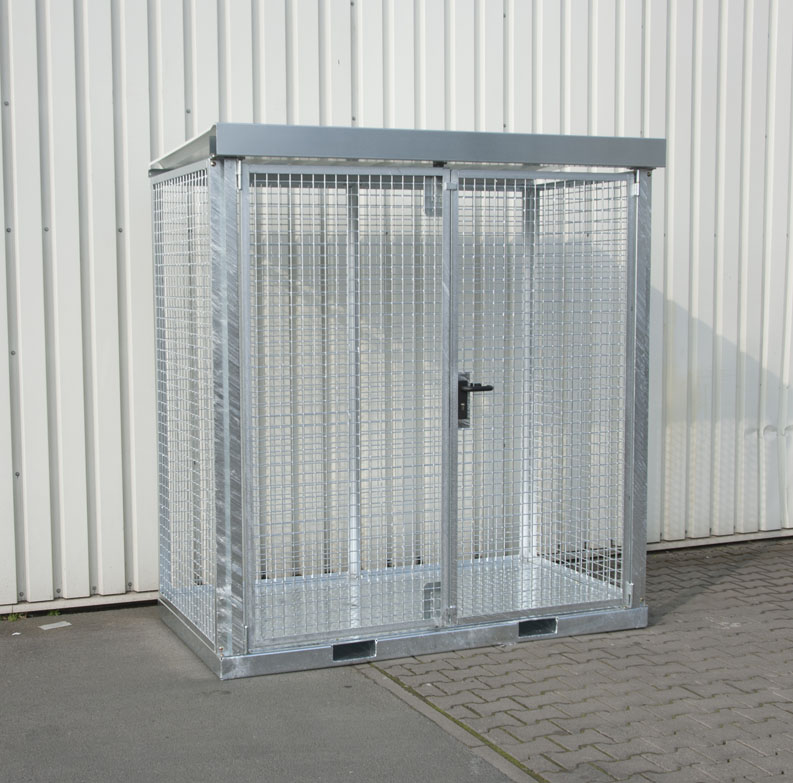 Gasflaschenlager Typ GFL-ZE 21/11 mit Tränenblechboden